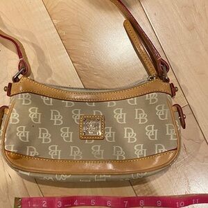 Dooney & Bourke Beige and Tan Shoulder Bag